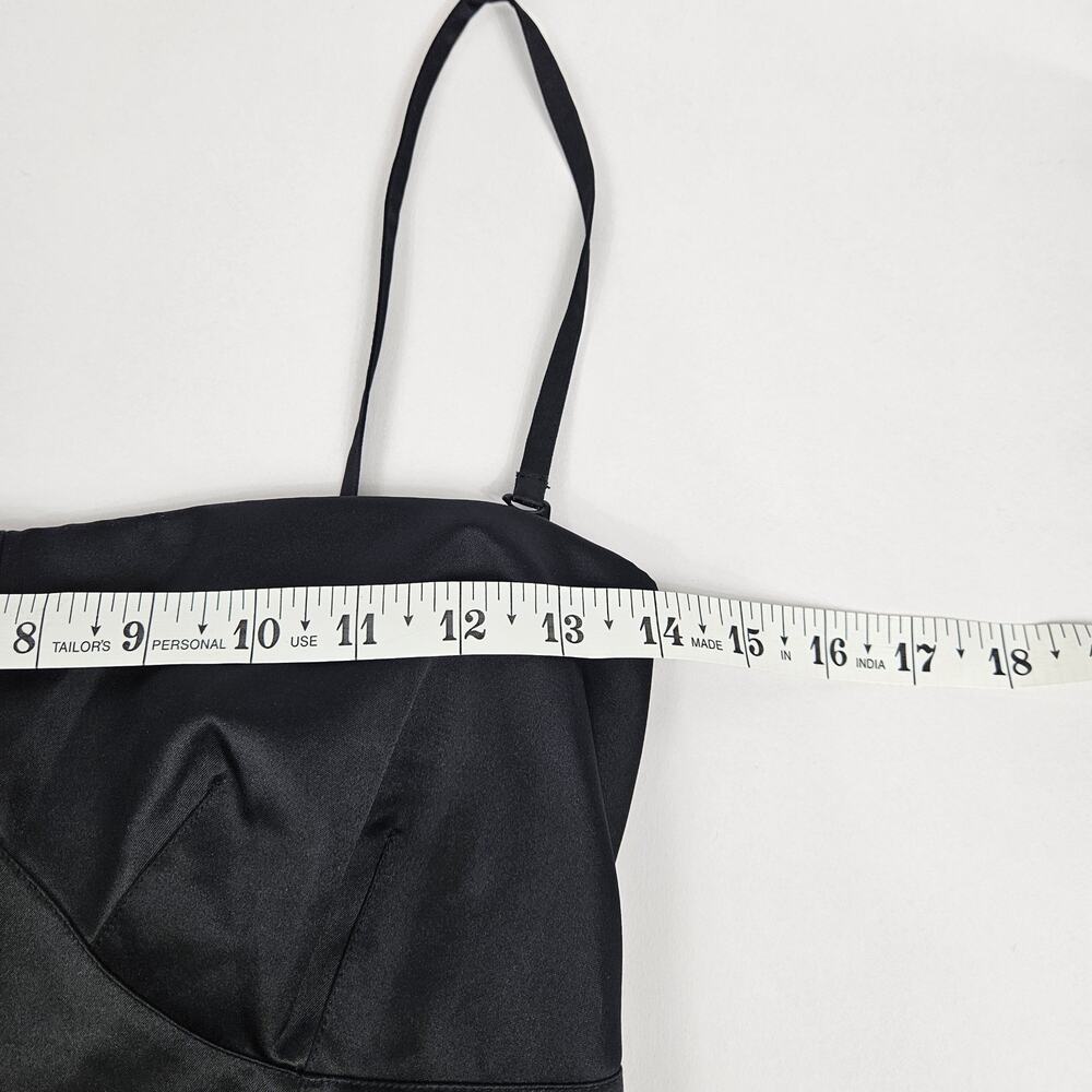 Y2k Euro Black Cami Top Intimissimi Satin - Size Medium - Picture 4 of 5